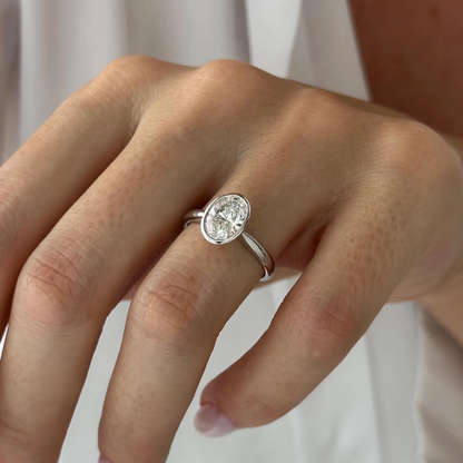 Round Halo, Pave & Split Shank Engagement Ring – 1.93 CT Lab Grown Diamond