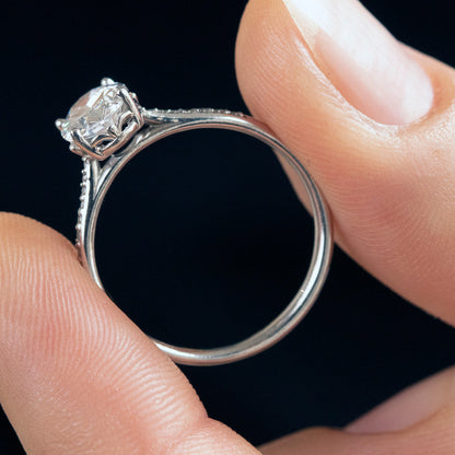 2 CT Round Three Stones Lab Grown Diamond Engagement Ring