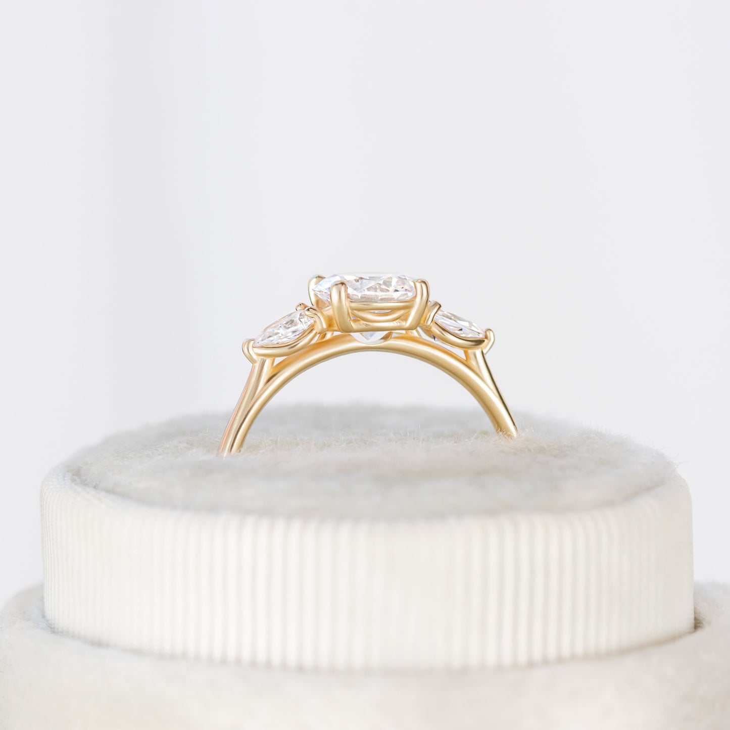 2 CT Round Three Stones Lab Grown Diamond Engagement Ring