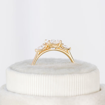 2 CT Round Three Stones Lab Grown Diamond Engagement Ring
