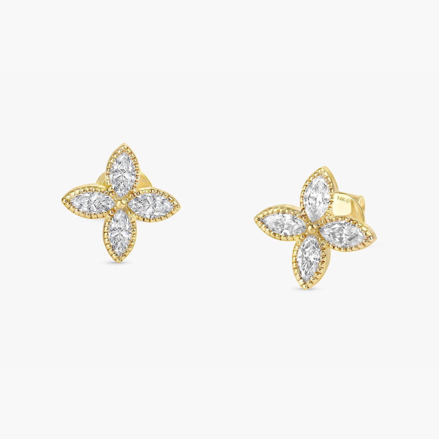 1.0 CT Round Bezel Solitaire Lab Grown Diamond Earrings