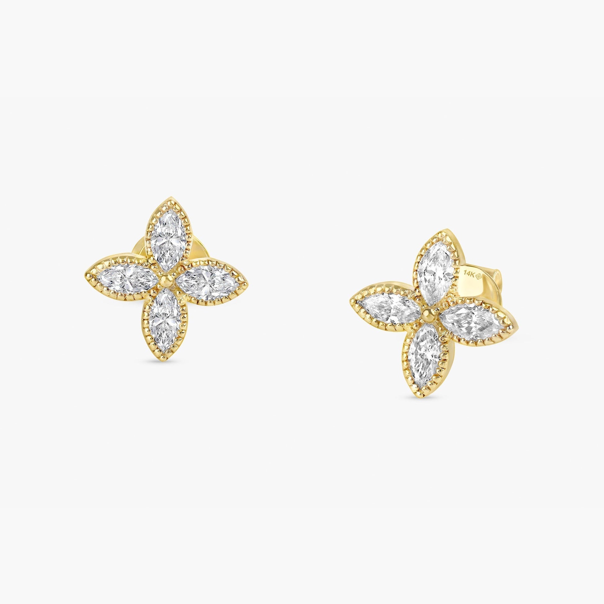 1.0 CT Round Bezel Solitaire Lab Grown Diamond Earrings