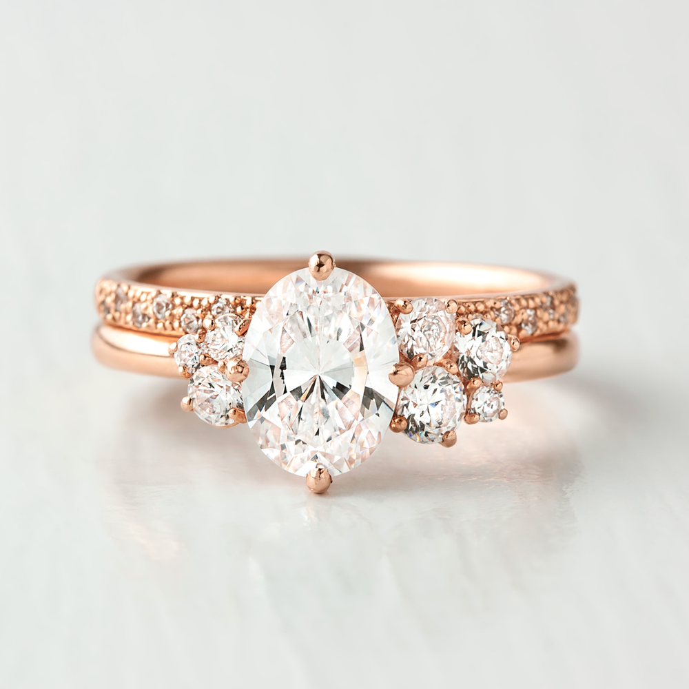2 CT Round Three Stones Lab Grown Diamond Engagement Ring