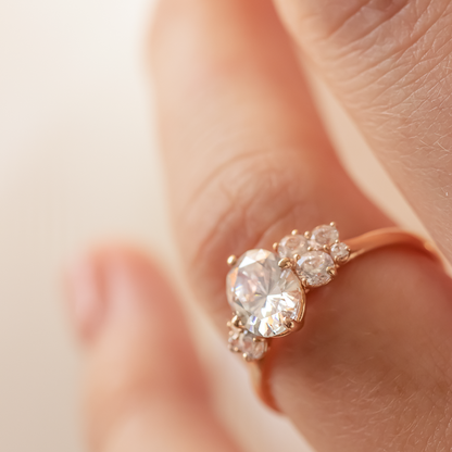 2 CT Round Three Stones Lab Grown Diamond Engagement Ring