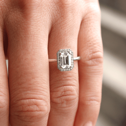 2 CT Round Three Stones Lab Grown Diamond Engagement Ring