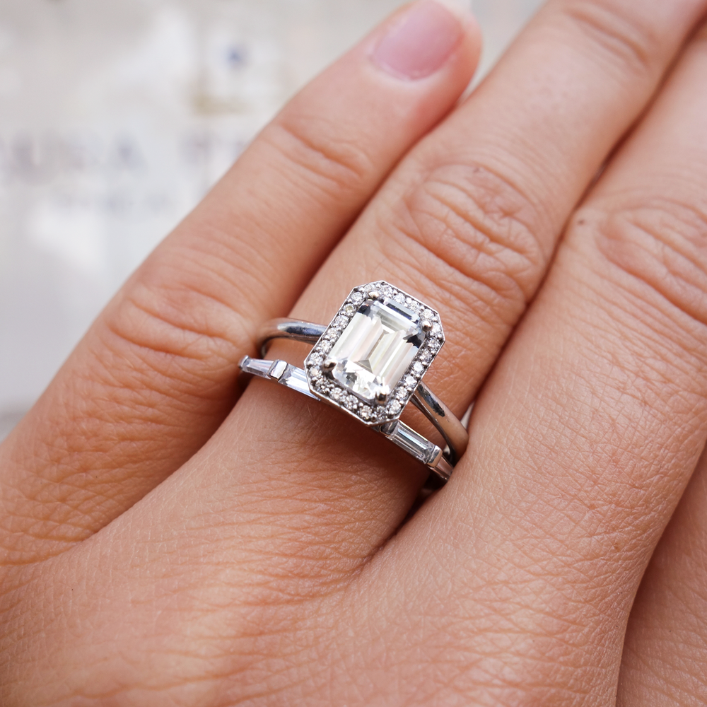 2 CT Round Three Stones Lab Grown Diamond Engagement Ring
