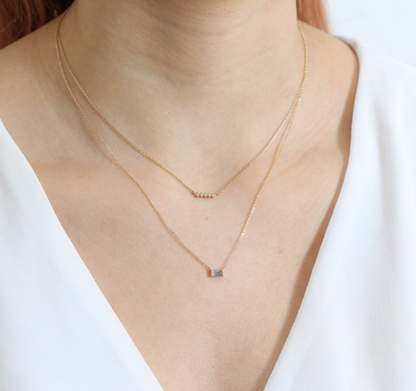 1.0 CT Round Bezel Solitaire Lab Grown Diamond Necklace