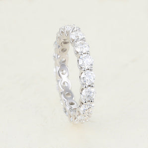 1.80 CT Round Shaped Moissanite Full Eternity Wedding Band 2