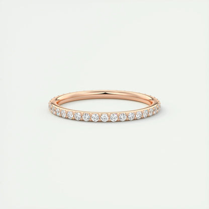 0.37 CT Round Full Eternity CVD EF/VVS Diamond Wedding Band 11