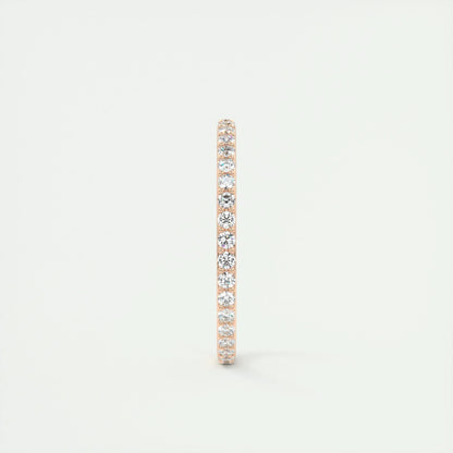 0.37 CT Round Full Eternity CVD EF/VVS Diamond Wedding Band 14