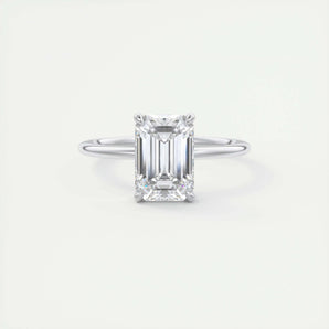 1.91 CT Emerald Cut Solitaire Moissanite Engagement Ring 1