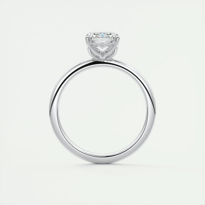 1.91 CT Emerald Cut Solitaire Moissanite Engagement Ring 7