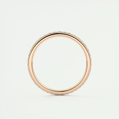 0.37 CT Round Full Eternity CVD EF/VVS Diamond Wedding Band 15