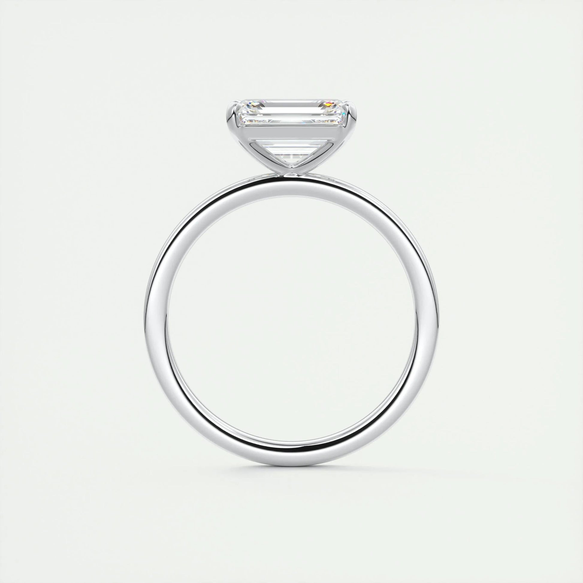 2 CT Emerald Solitaoire CVD F/VS1 Diamond Engagement Ring 8