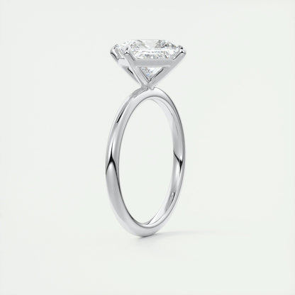 2 CT Princess Solitaire CVD F/VS1 Diamond Engagement Ring 6