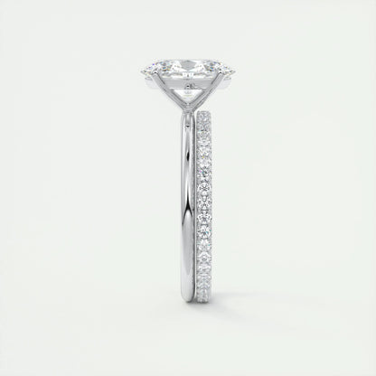 1.91 CT Oval Cut Solitaire Moissanite Engagement Ring 6