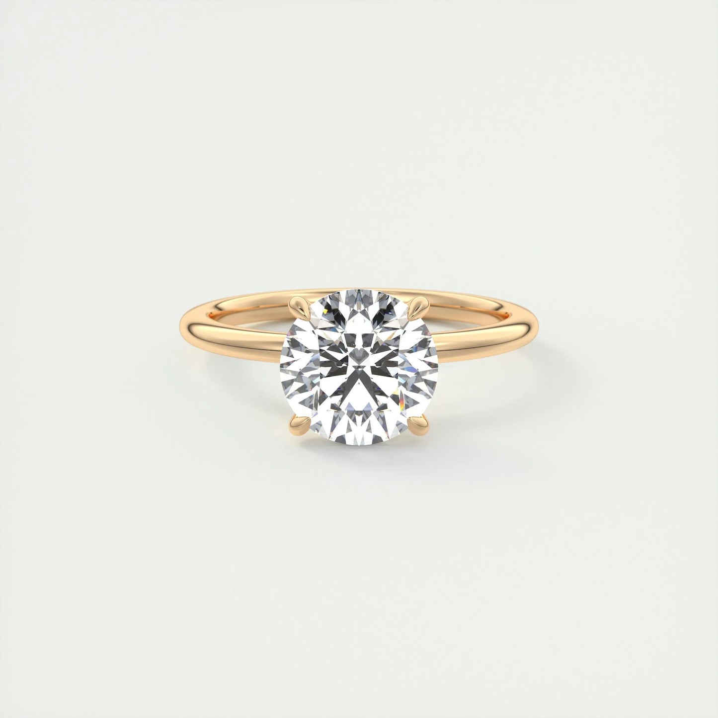 2.0 CT Round Cut Solitaire Moissanite Engagement Ring 15