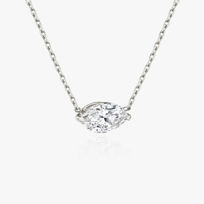 0.25 CT-1.0 CT Marquise Solitaire CVD F/VS Diamond Necklace 2