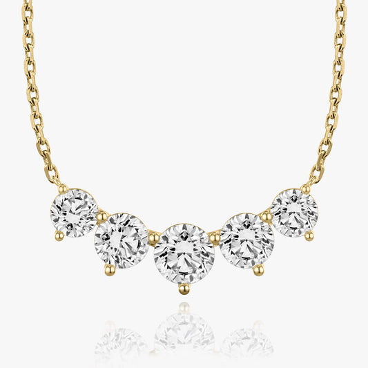 3.50 TC Round CVD F/VS Diamond Necklace 5