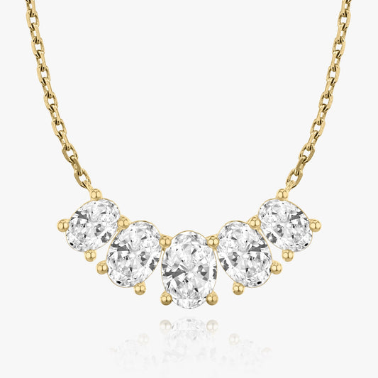 3.50 TC Oval CVD F/VS Diamond Necklace 6