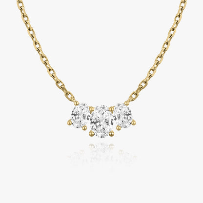 1.0 TCW Oval CVD F/VS Diamond Necklace 4