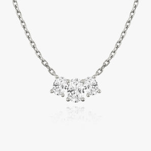 1.0 TCW Oval CVD F/VS Diamond Necklace 1