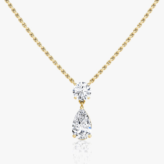 1.50 TCW Pear & Round CVD F/VS Diamond Necklace 5