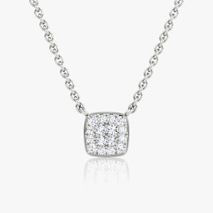 0.10 TCW Round CVD F/VS Diamond Necklace 1