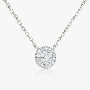 0.12 TCW Round CVD F/VS Diamond Necklace 1