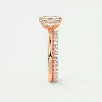 1.91 CT Emerald Cut Solitaire Moissanite Engagement Ring 19
