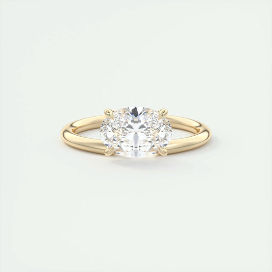 1.91 CT Oval Cut Solitaire Moissanite Engagement Ring 8
