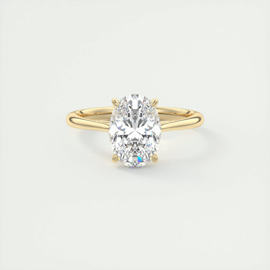 1.91 CT Oval Cut Solitaire Moissanite Engagement Ring 8