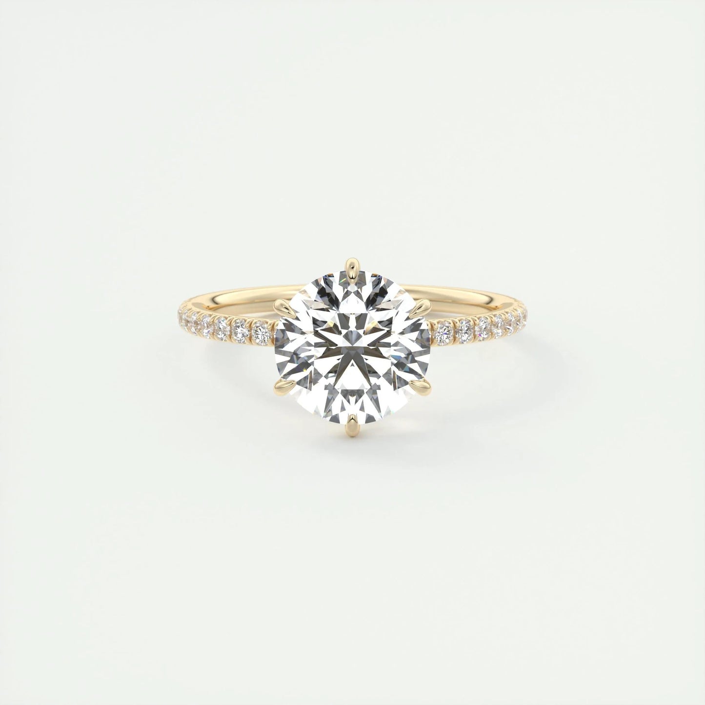 2 CT Round Solitaire CVD F/VS1 Diamond Engagement Ring 8