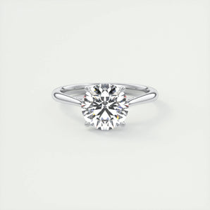 2.0 CT Round Cut Solitaire Moissanite Engagement Ring 1