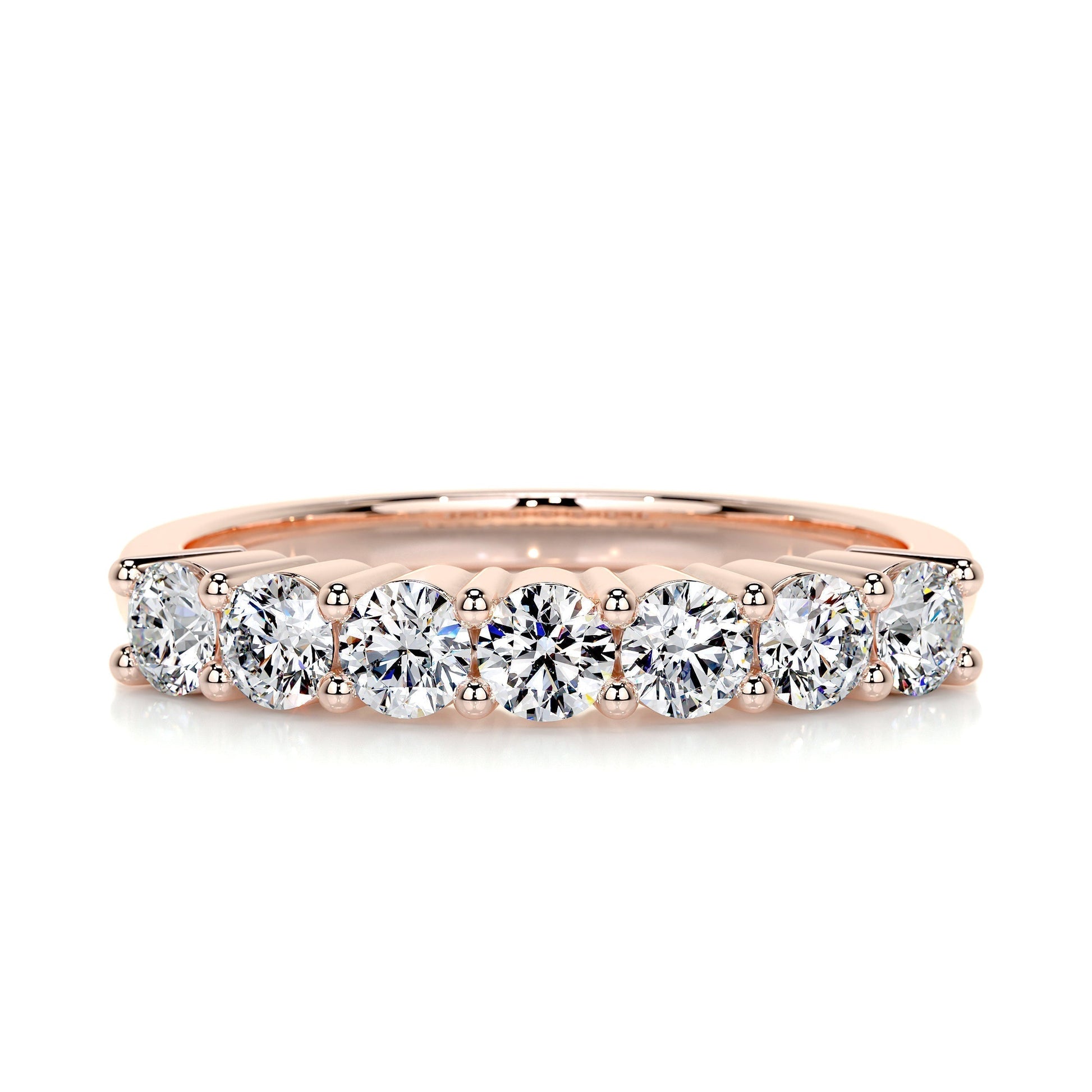 0.75 CT Round 7 Stones CVD EF/VVS Diamond Wedding Band 12