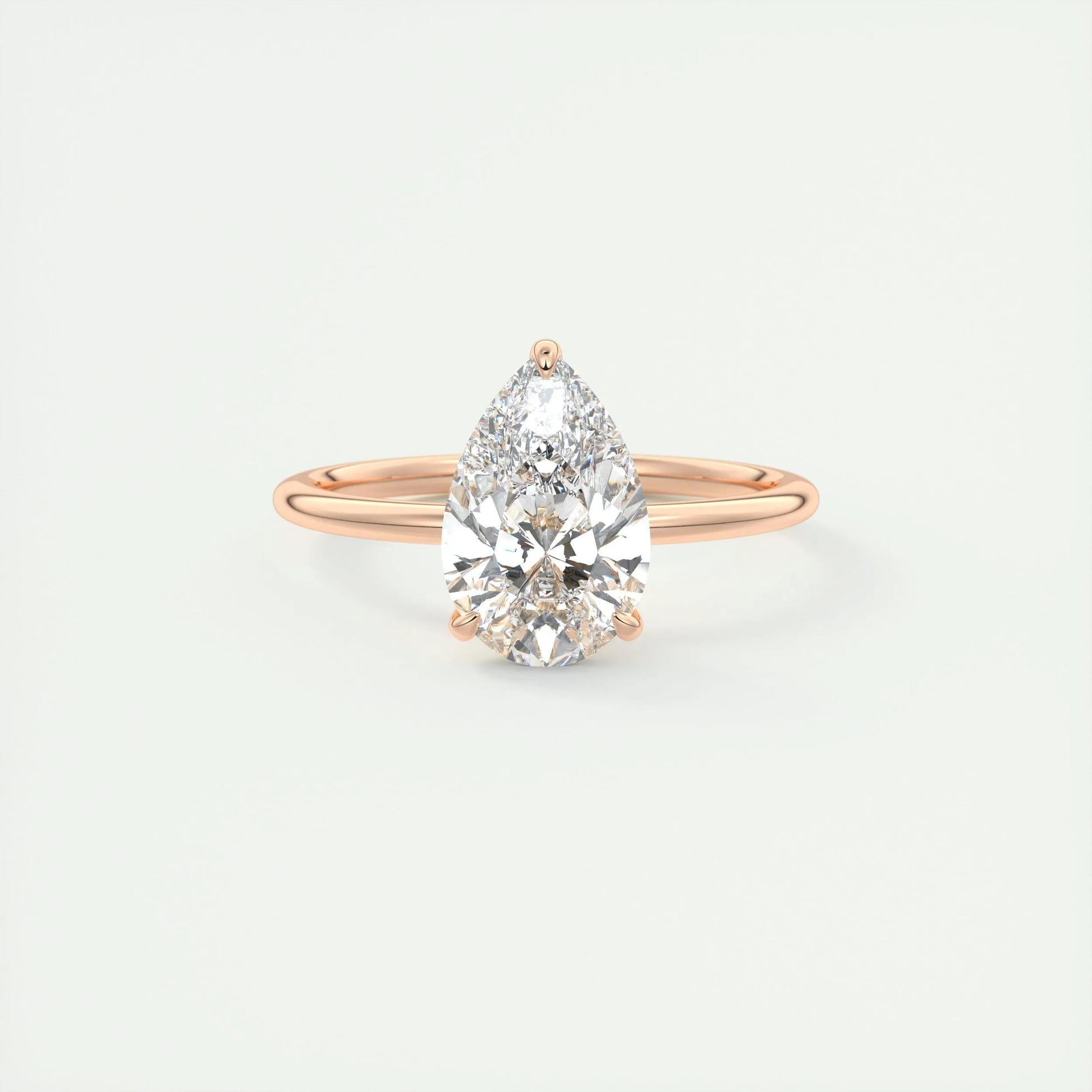 2 CT Pear Solitaire CVD F/VS1 Diamond Engagement Ring 14