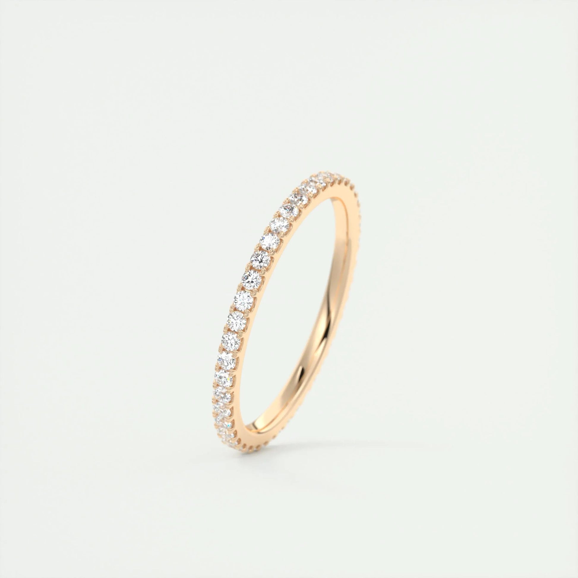 0.36 CT Round Full Eternity CVD EF/VVS Diamond Wedding Band 14