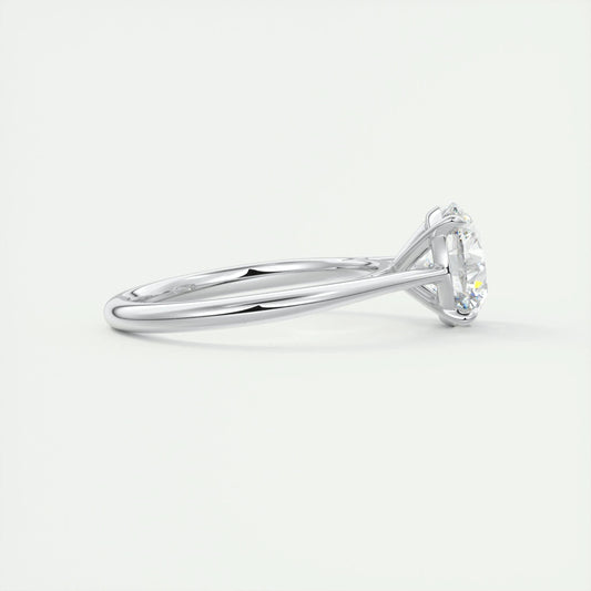 2.0 CT Round Cut Solitaire Moissanite Engagement Ring 2