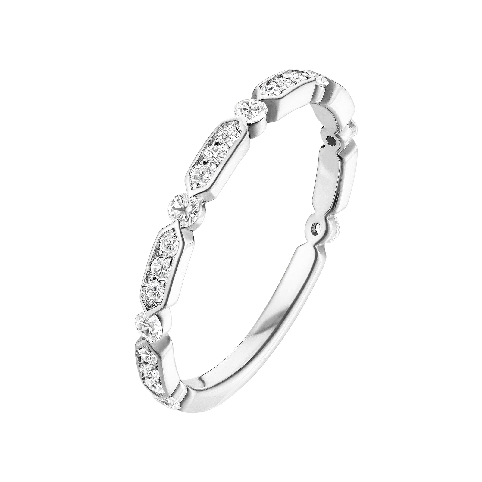 0.30 CT Round Shaped Moissanite Minimalist Wedding Band 7