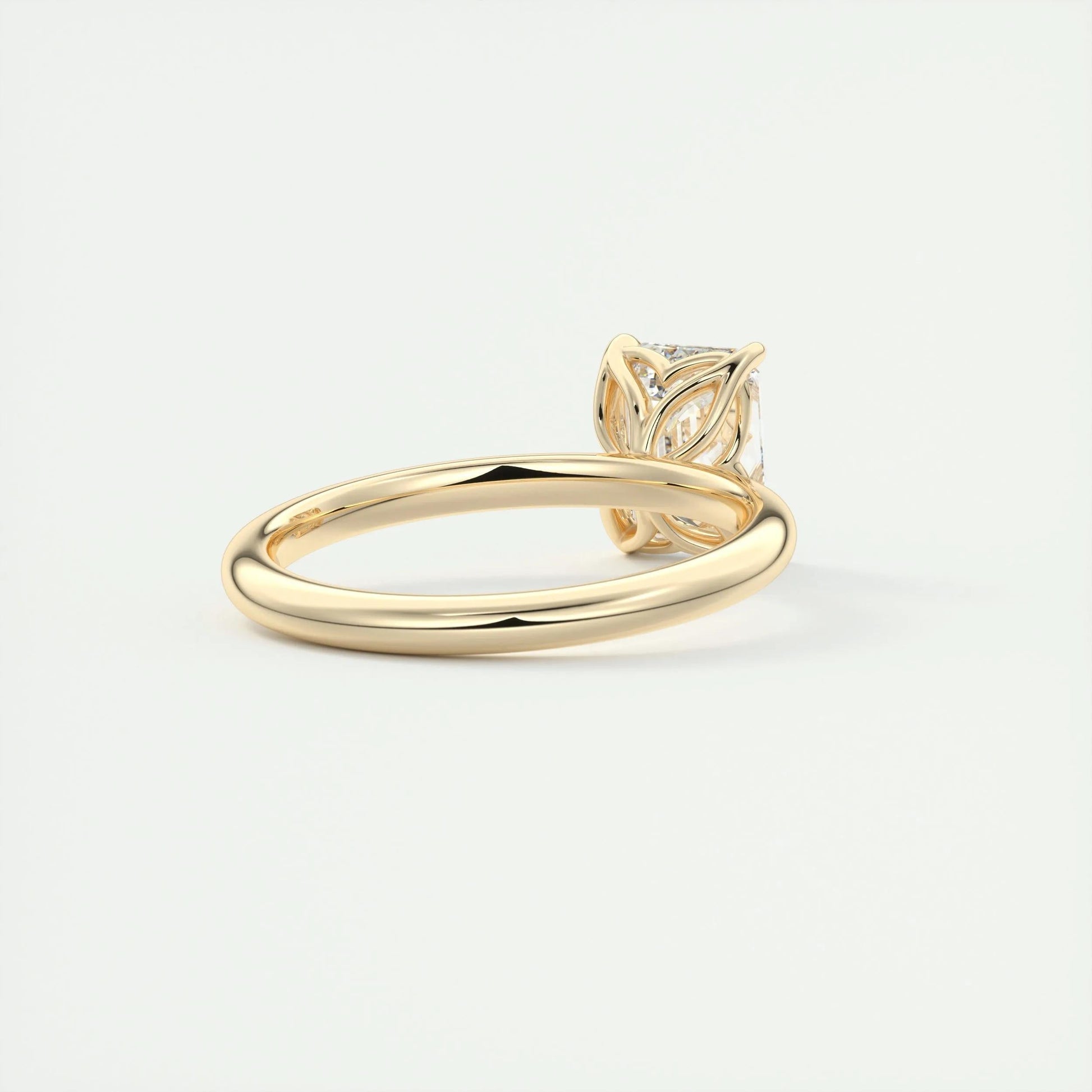 1.91 CT Emerald Cut Solitaire Moissanite Engagement Ring 10
