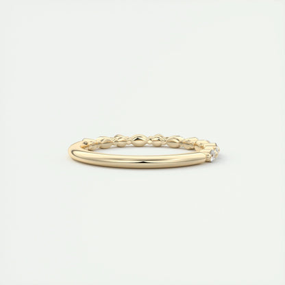 0.32 CT Marquise & Round Multi Stones CVD EF/VVS Diamond Wedding Band 11