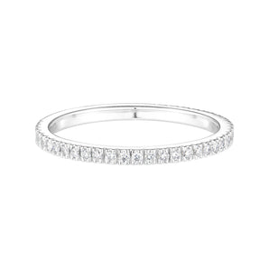 0.20 CT Round Shaped Moissanite Semi Eternity Wedding Band 1