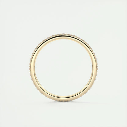 0.37 CT Round Full Eternity CVD EF/VVS Diamond Wedding Band 10