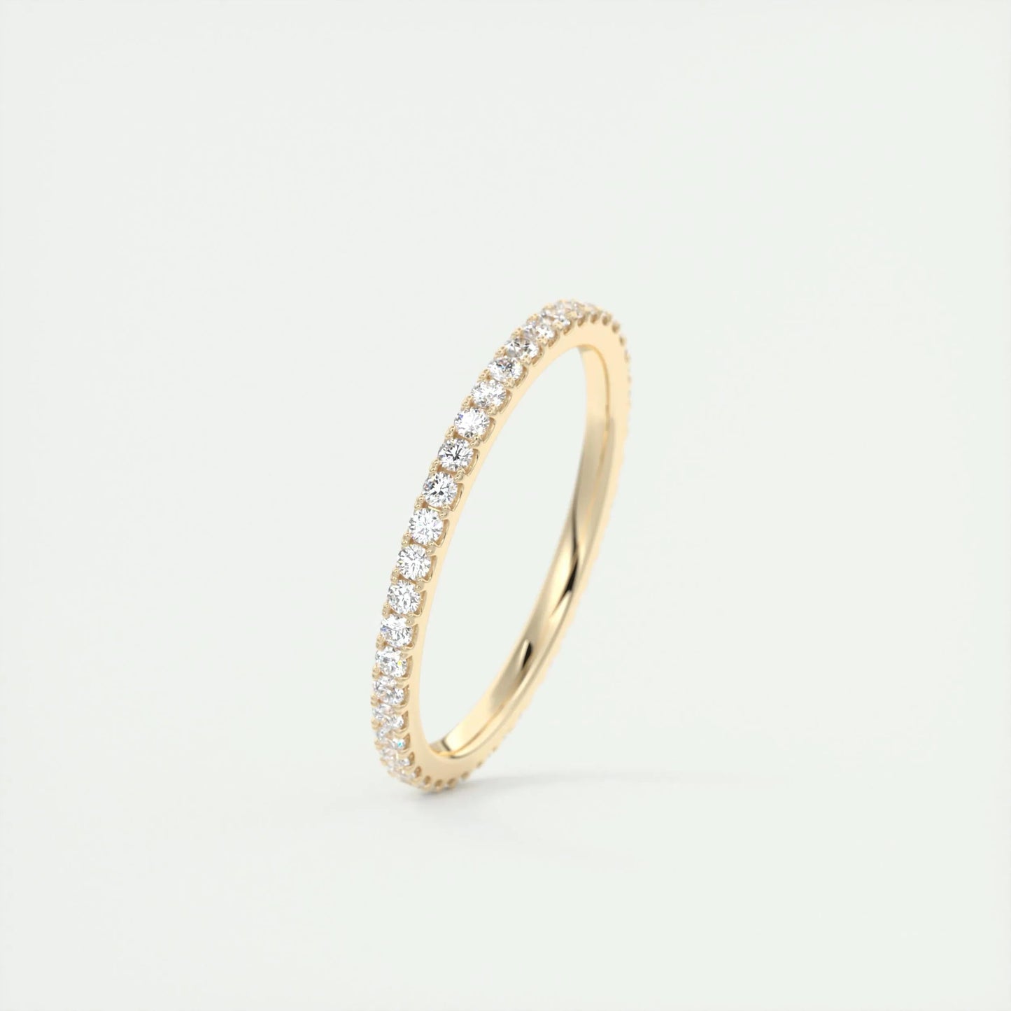 0.36 CT Round Full Eternity CVD EF/VVS Diamond Wedding Band 8