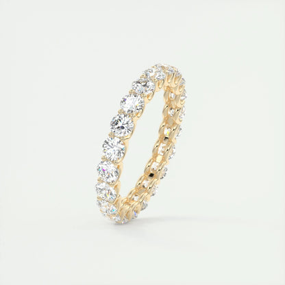 2.10 TCW Round Cut Full Eternity Moissanite Bridal Wedding Band 10