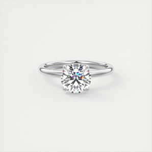 1.35 CT Round Cut Solitaire Moissanite Engagement Ring 1