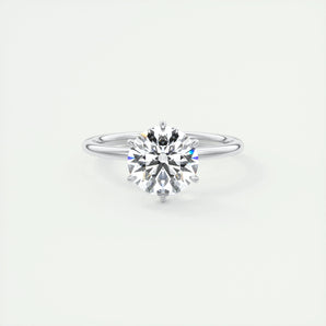 2.0 CT Round Cut Solitaire Moissanite Engagement Ring 1