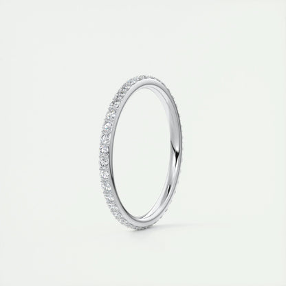 0.37 CT Round Full Eternity CVD EF/VVS Diamond Wedding Band 3