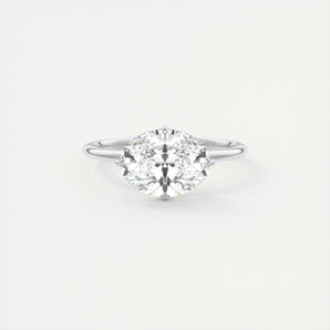 2 CT Oval Hidden Halo CVD F/VS1 Diamond Engagement Ring 1