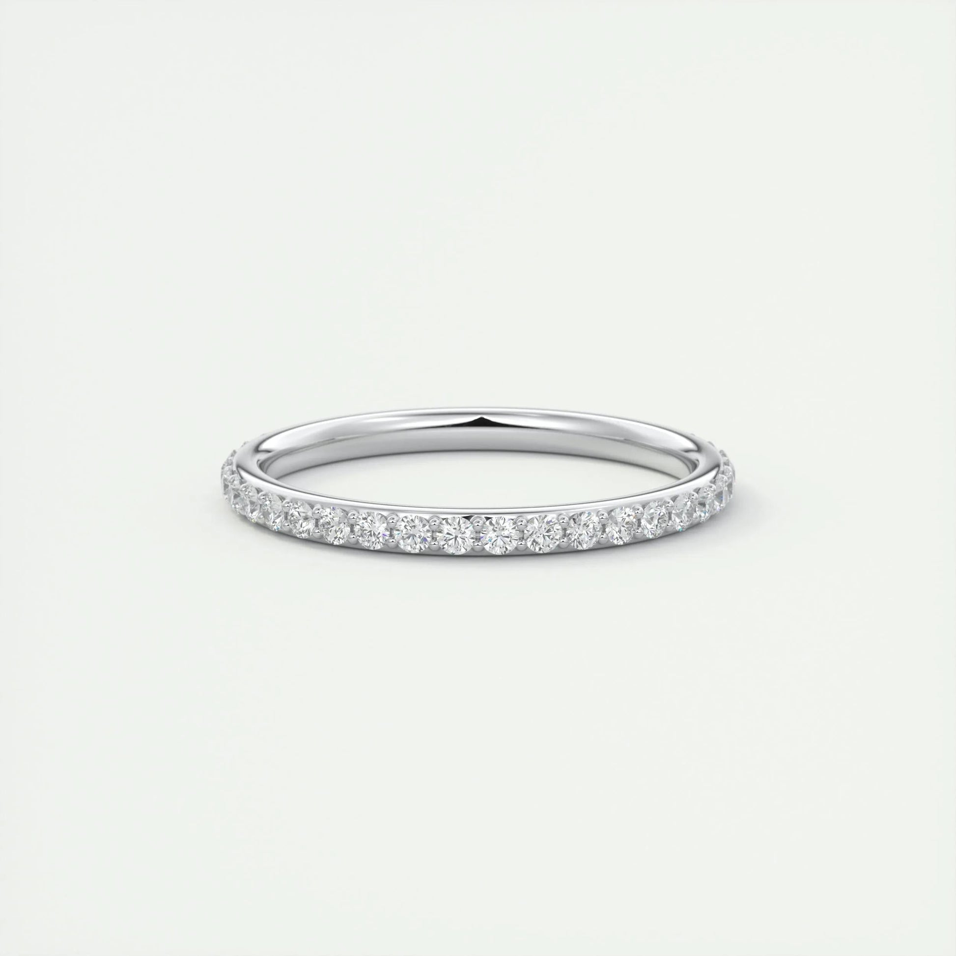 0.74 Round Cut Full Eternity Moissanite Bridal Wedding Band 1